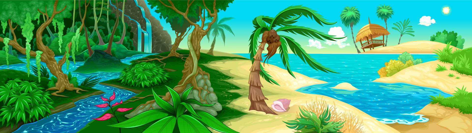 Jungle en strand