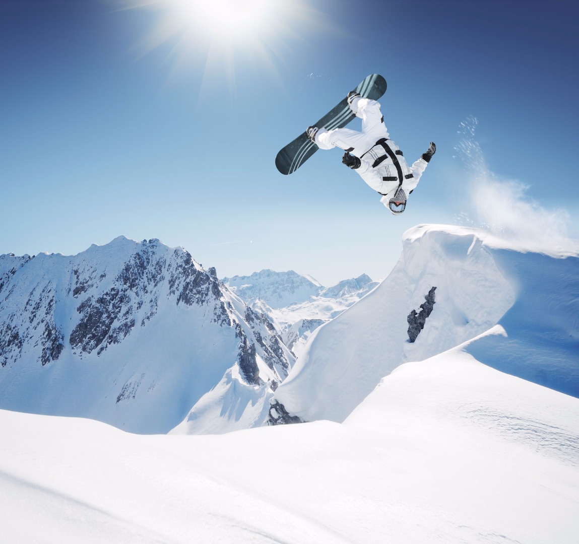 Springende snowboarder