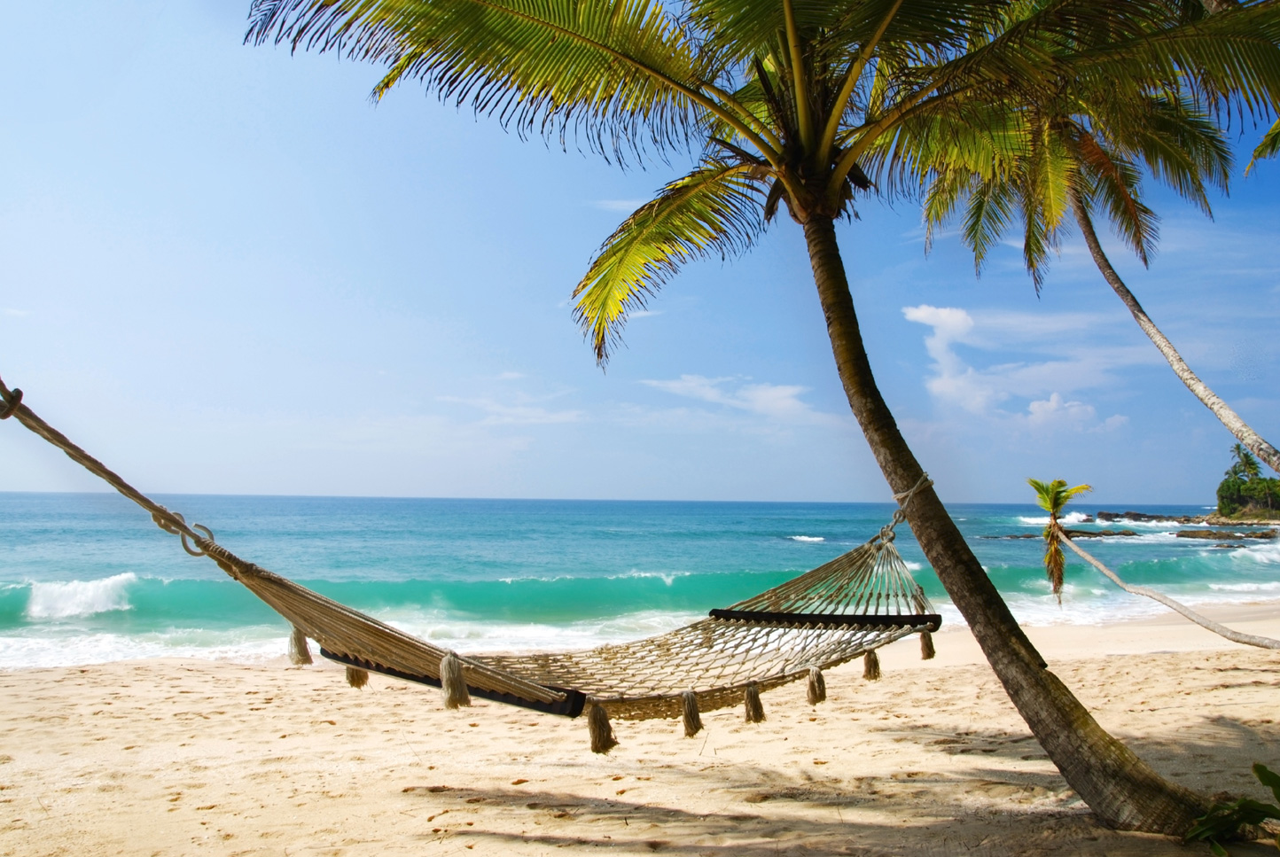 Tropisch strand met hangmat