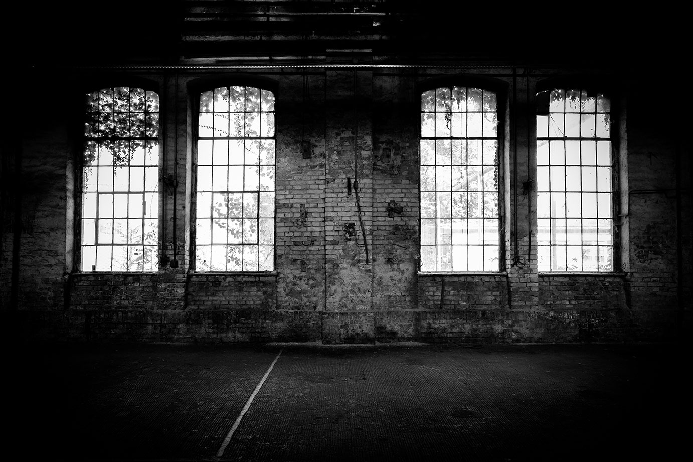 Oude fabriek's hal