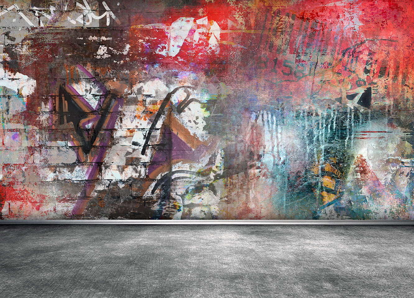 Muur met graffiti 1