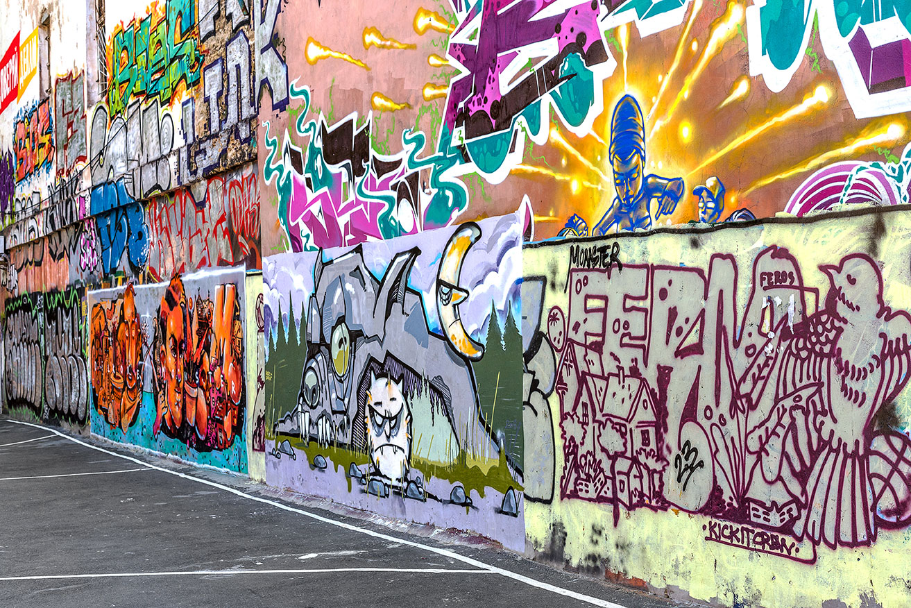 Muur met graffiti 3