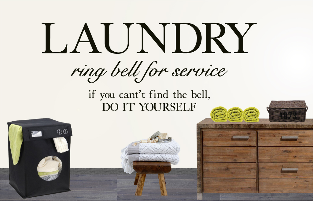 Laundry, ring bell for service