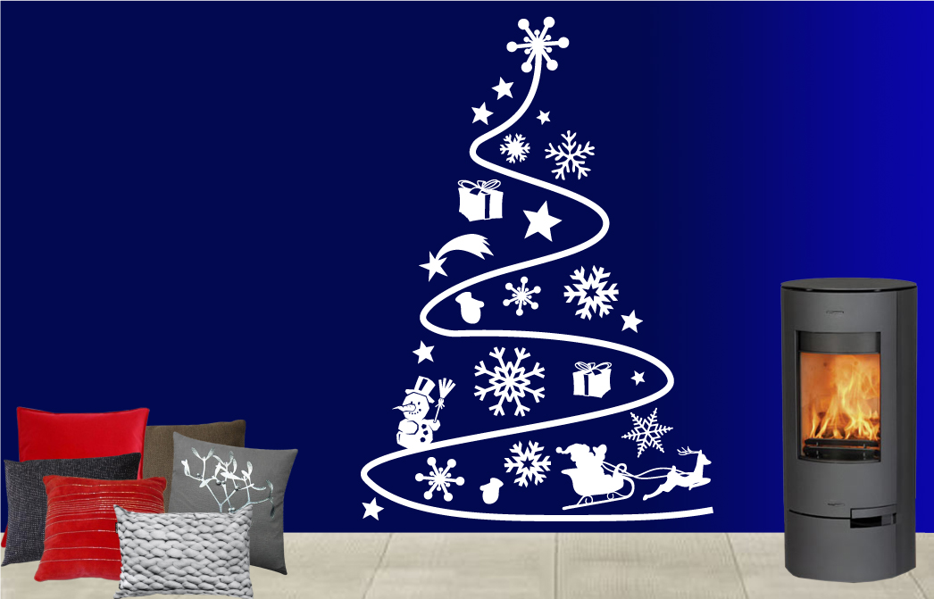 Kerstboom sneeuwvlokken