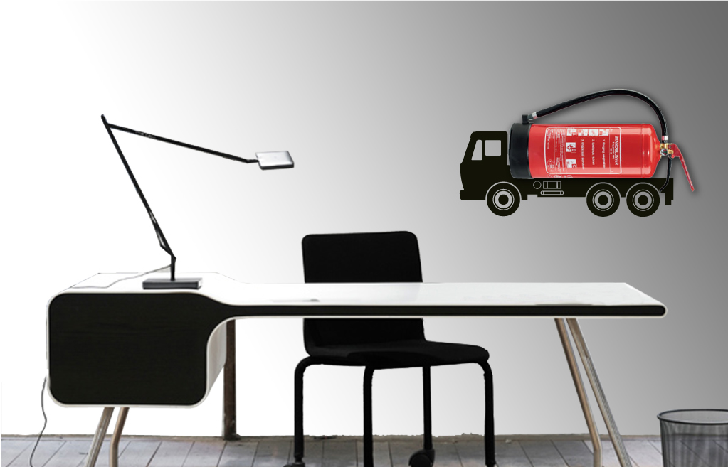 Vrachtwagen brandblusser
