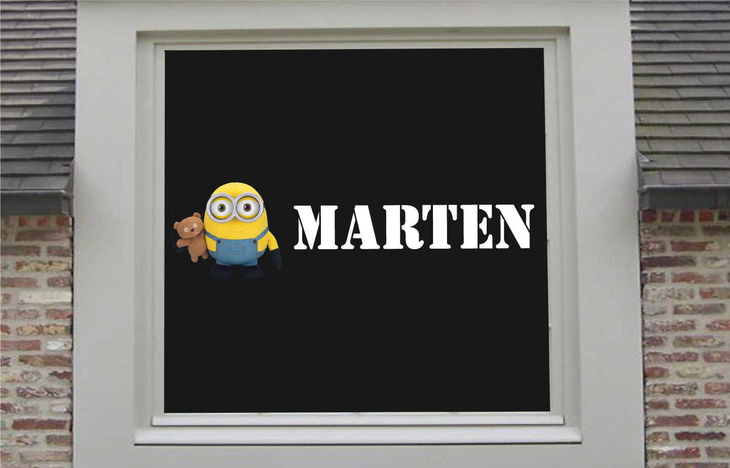 Minion geboorte sticker